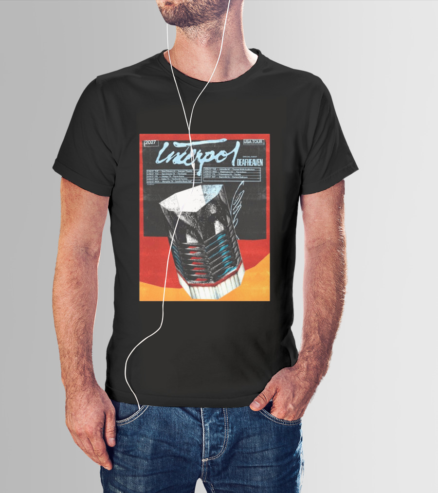 Interpol 2027 USA Tour Special Guest Deafheaven North America Dates T-Shirt