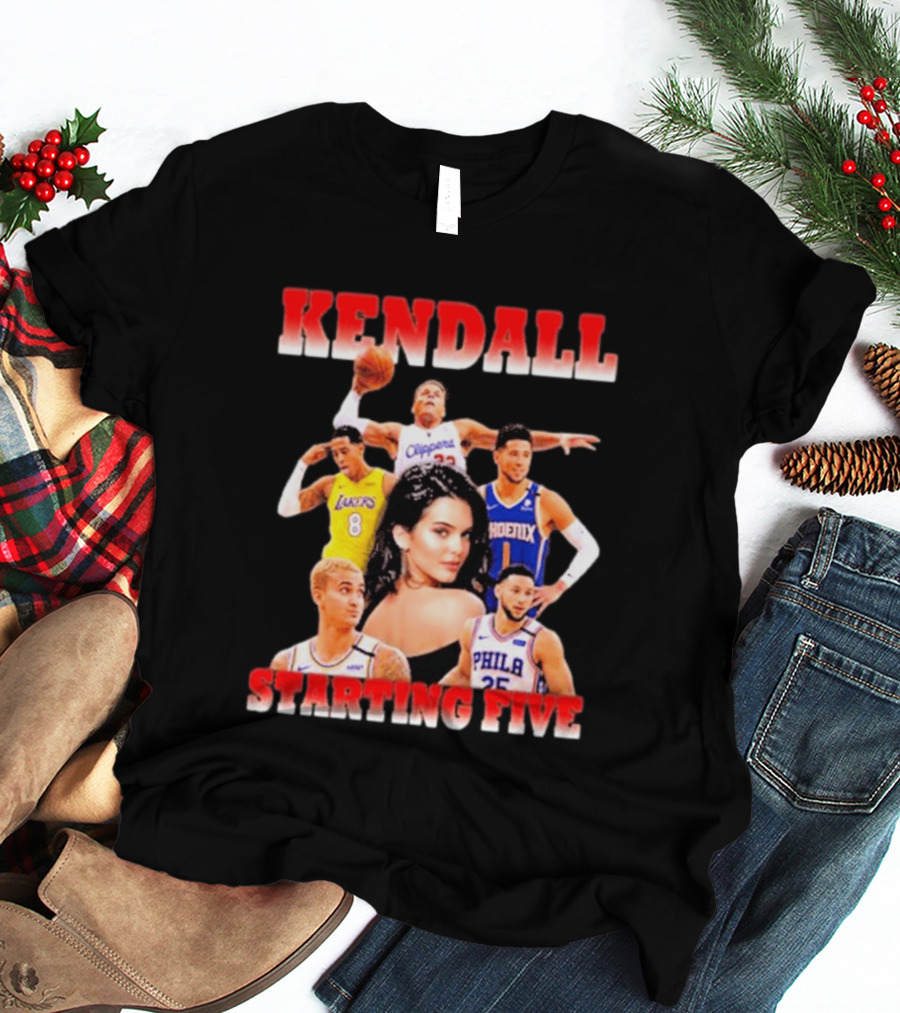 Kendall Jenner Basketball Starting Five NBA T-Shirt
