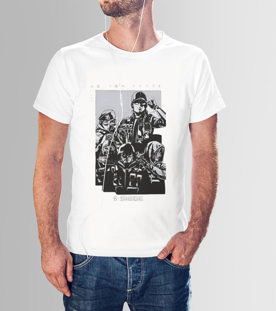 Rainbow Six Siege Ubisoft Tactical Shooter Operators Action Phase T-Shirt