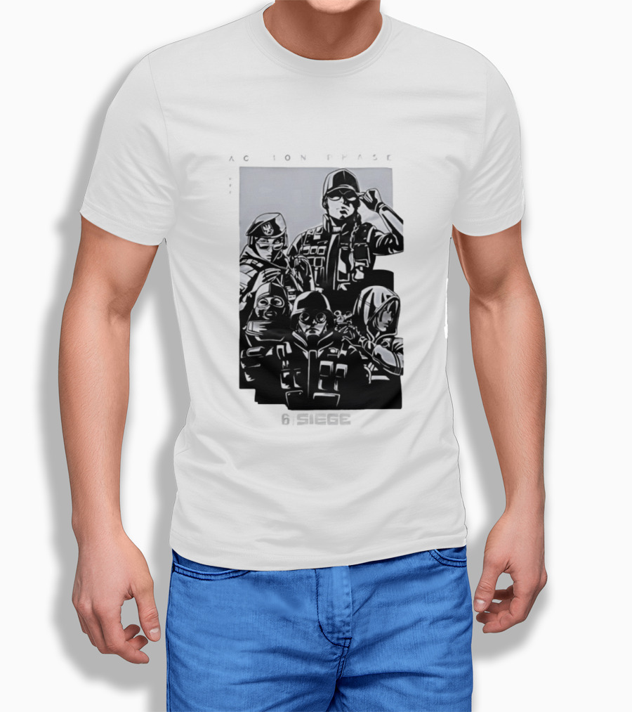 Rainbow Six Siege Ubisoft Tactical Shooter Operators Action Phase T-Shirt