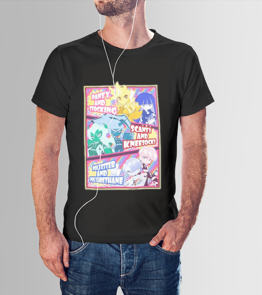 Panty And Stocking Scanty And Kneesocks Polyester And Polyurethane T-Shirt