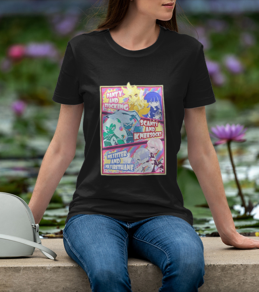 Panty And Stocking Scanty And Kneesocks Polyester And Polyurethane T-Shirt