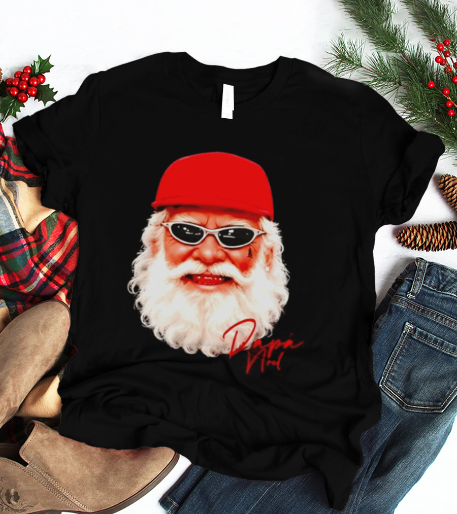 Papá Noel Santa Claus Christmas 2026 Red Cap Sunglasses Swag T-Shirt
