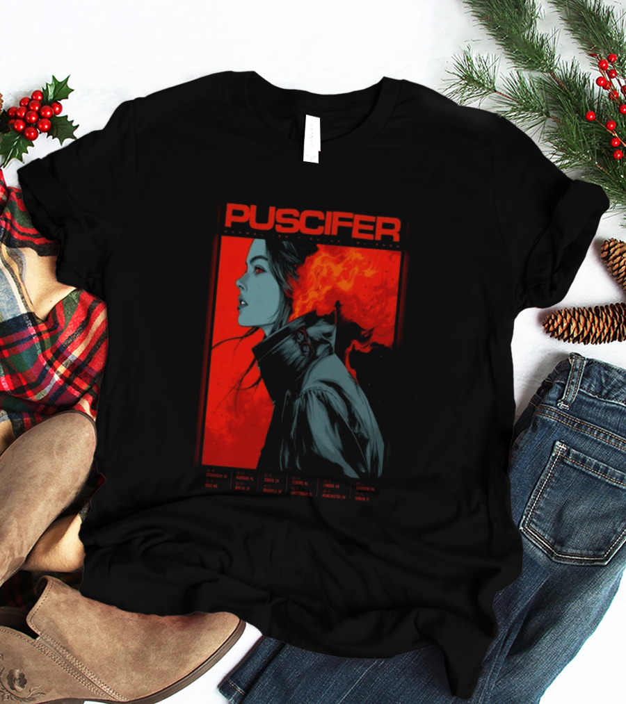Puscifer Normal Isn't Tour 2026 Europe UK Ireland Stockholm Glasgow London Berlin Amsterdam Concert Limited Edition T-Shirt