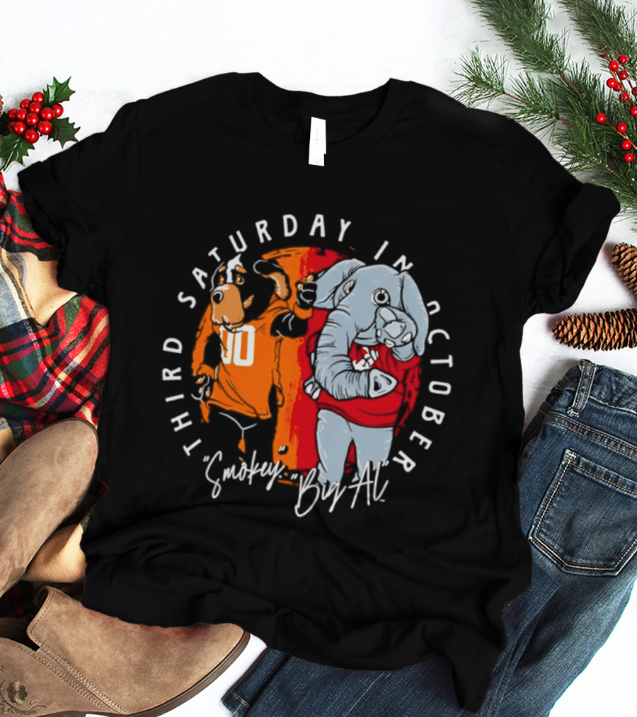 Tennessee Volunteers Vs Alabama Crimson Tide 2026 Third Saturday In October Smokey Vs Big Al T-Shirt