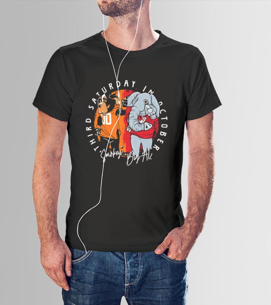 Tennessee Volunteers Vs Alabama Crimson Tide 2026 Third Saturday In October Smokey Vs Big Al T-Shirt