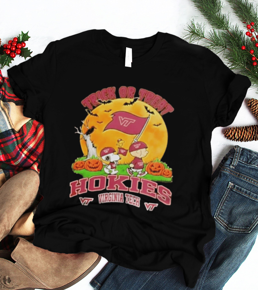 Trick Or Treat Hokies Virginia Tech Halloween VT Snoopy T-Shirt