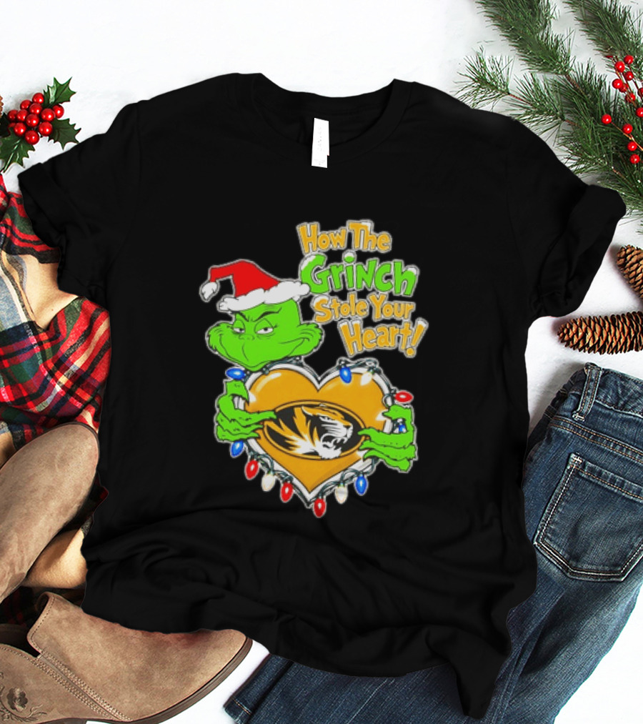 How The Grinch Stole Your Heart Missouri Tigers Christmas 2026 T-Shirt