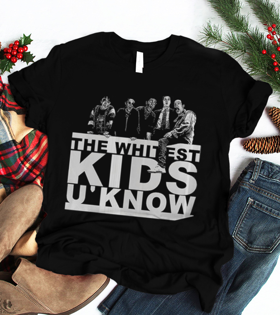The Whitest Kids U' Know Uncensored Sketch Comedy Iconic Logo Wkuk Silhouette 2 Sided T-Shirt