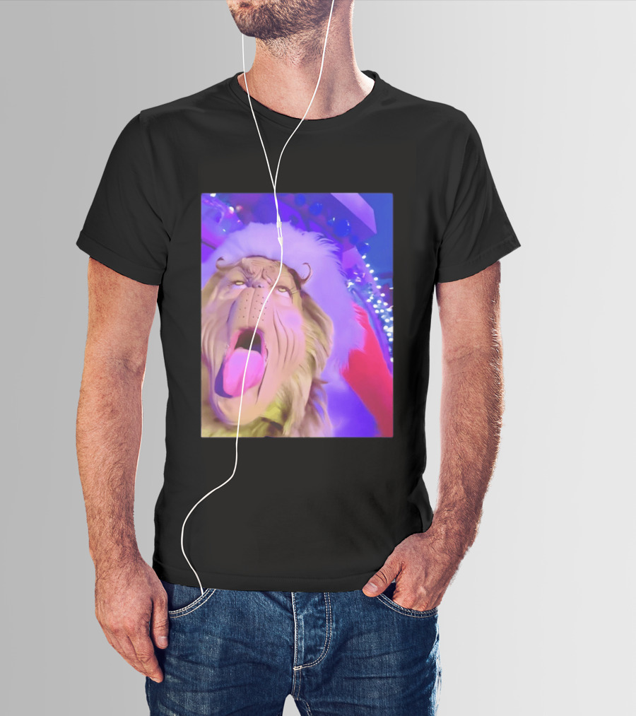 Grinch Santa Hat Funny Tongue Out Meme Christmas T-Shirt