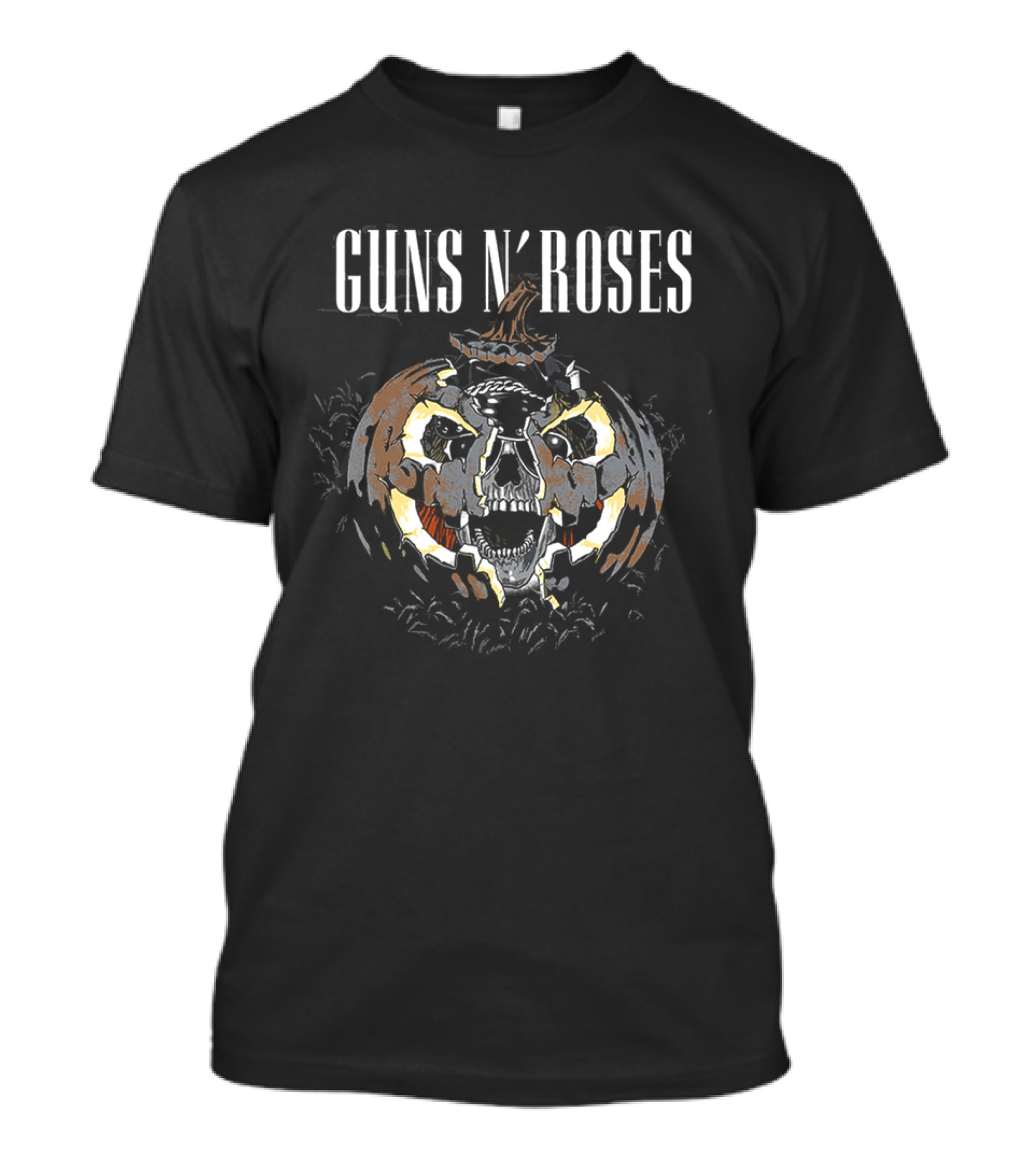Guns N Roses 2026 Skull Pumpkin Halloween T-Shirt