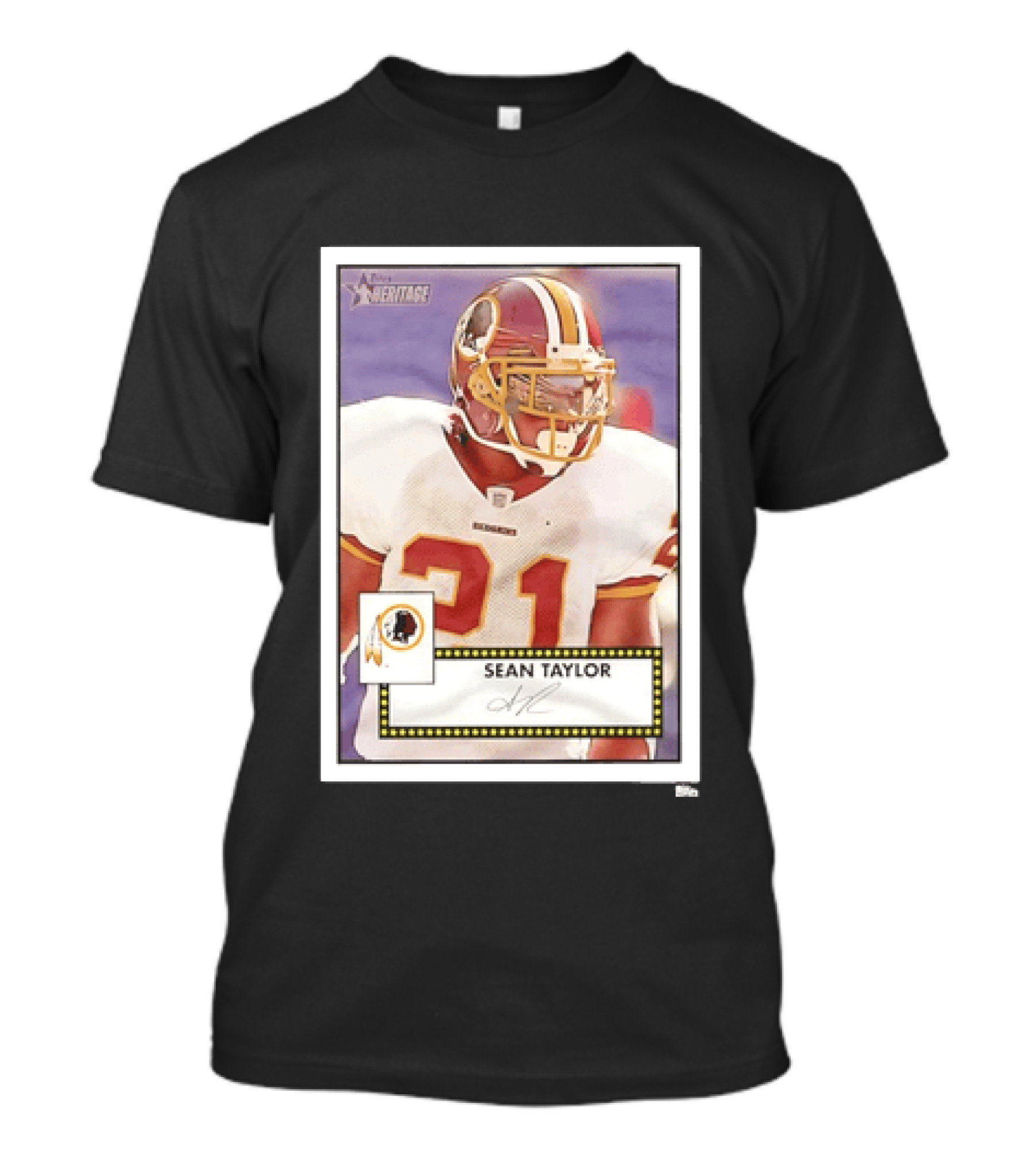 Sean Taylor 21 Washington Redskins NFL Heritage Card T-Shirt