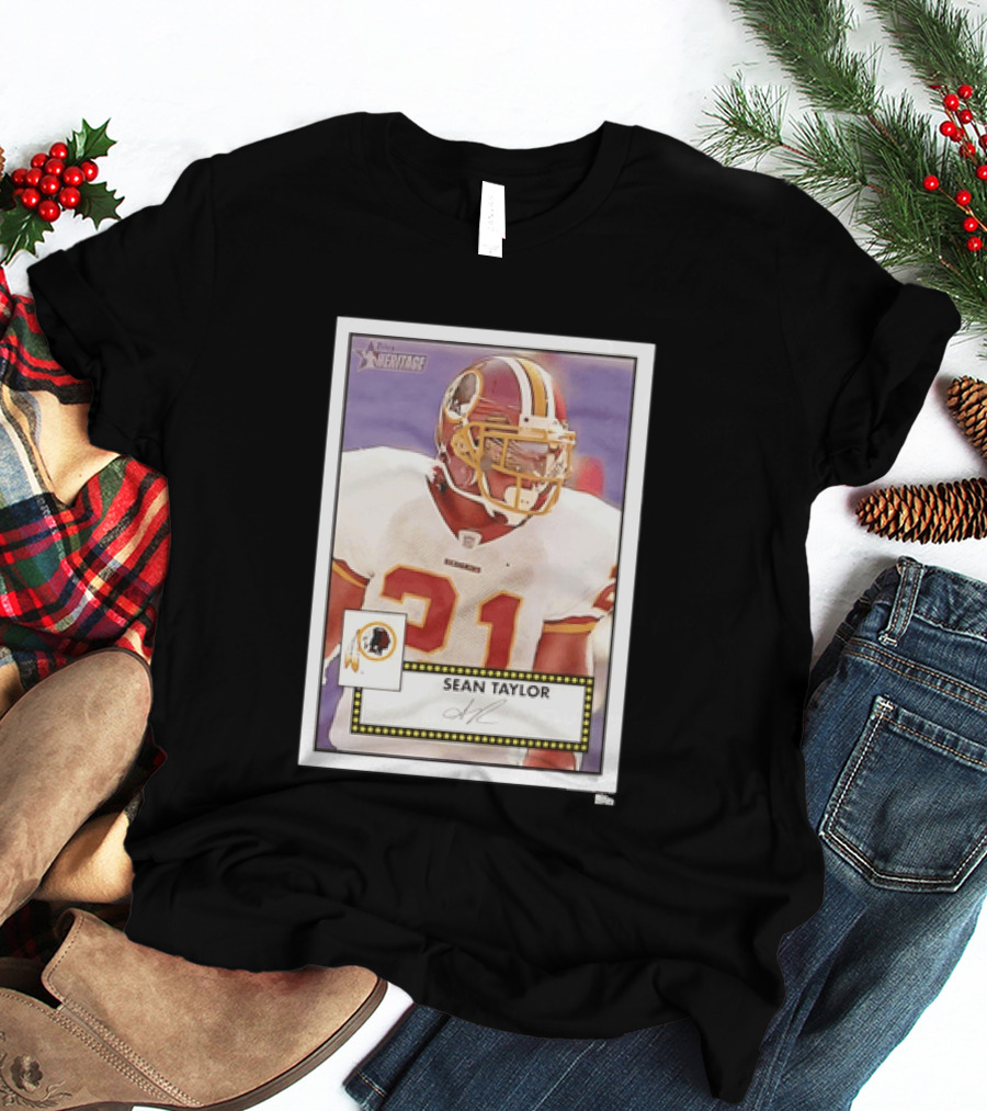 Sean Taylor 21 Washington Redskins NFL Heritage Card T-Shirt