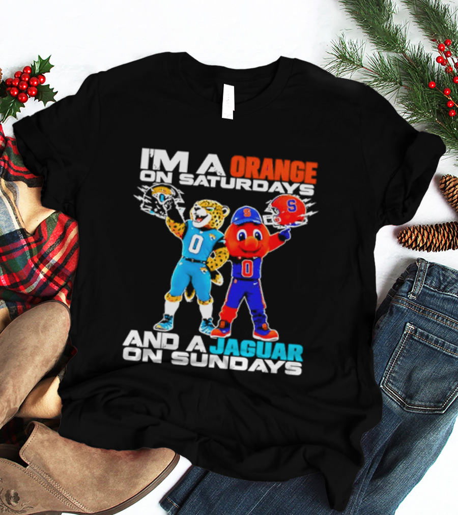 Syracuse Orange Saturdays Jacksonville Jaguars Sundays Fan 2026 T-Shirt