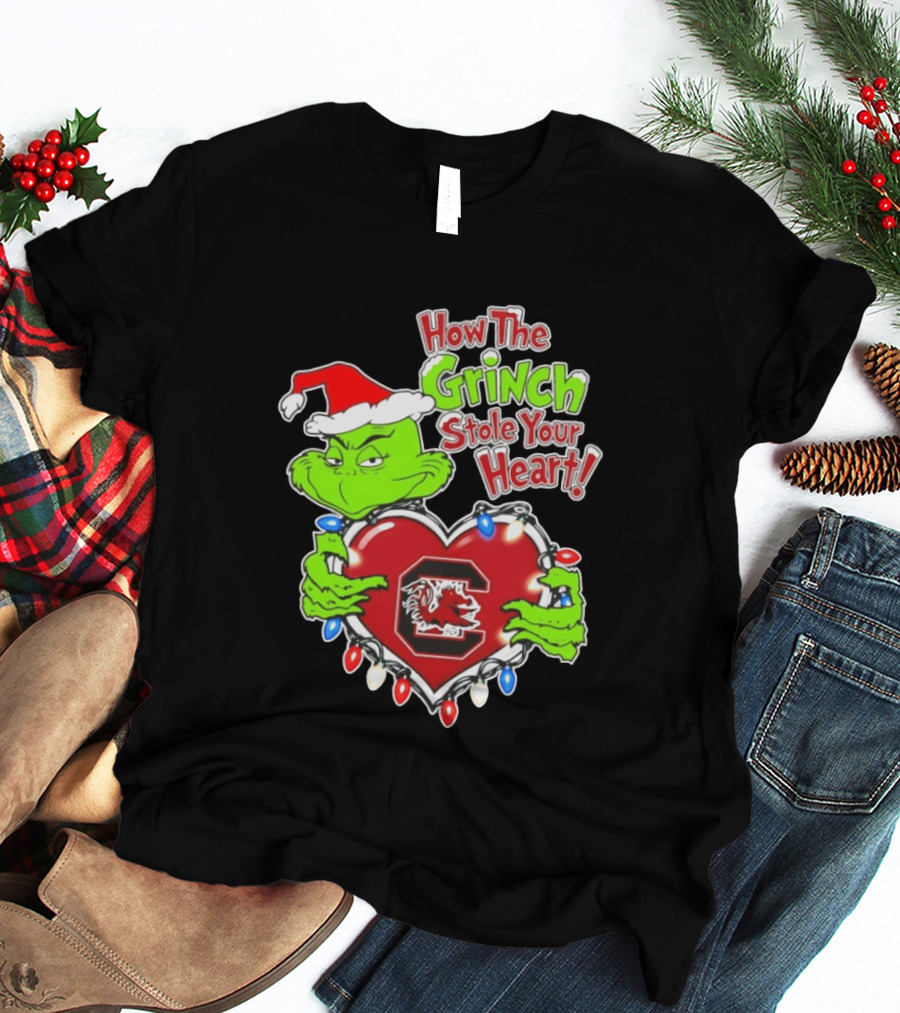South Carolina Gamecocks How The Grinch Stole Your Heart Christmas 2026 T-Shirt