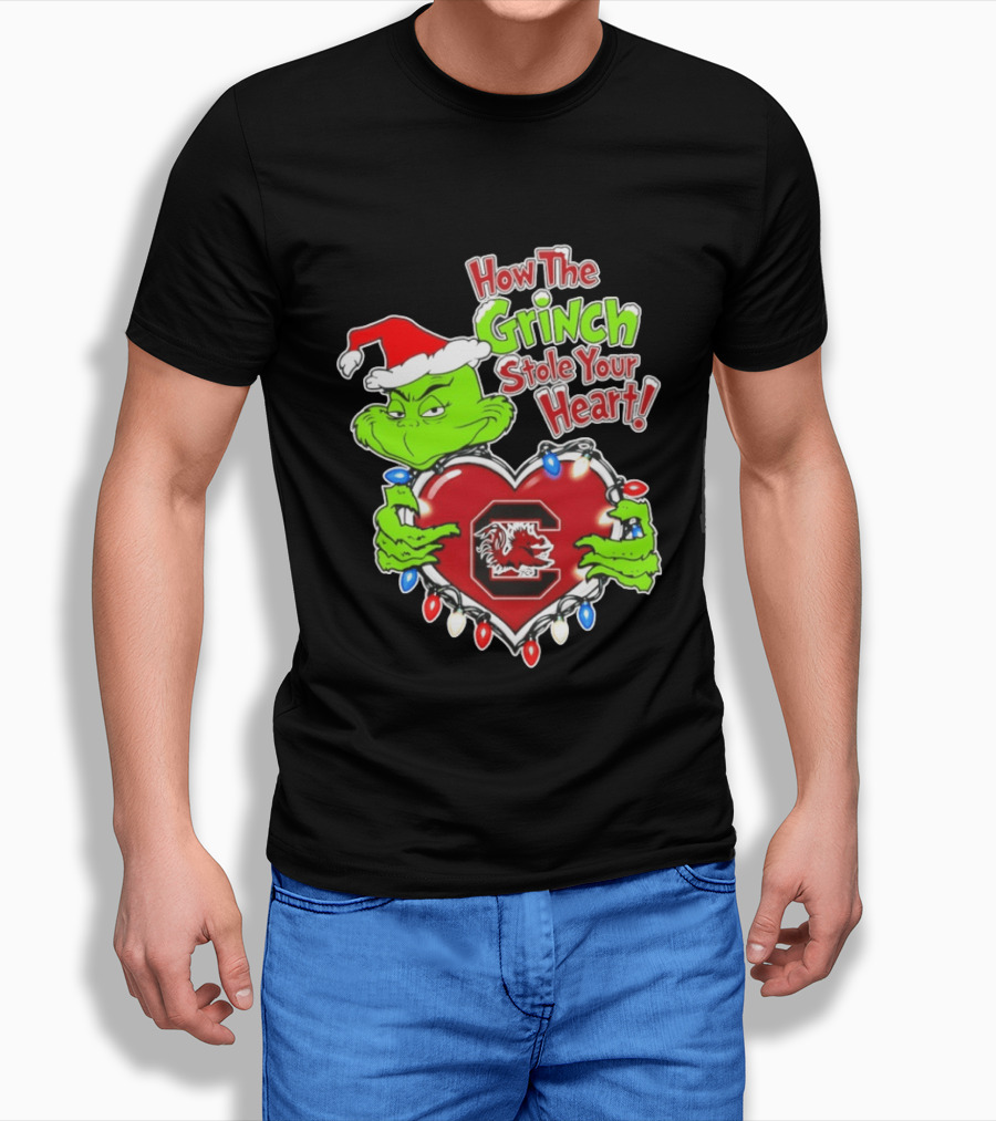 South Carolina Gamecocks How The Grinch Stole Your Heart Christmas 2026 T-Shirt