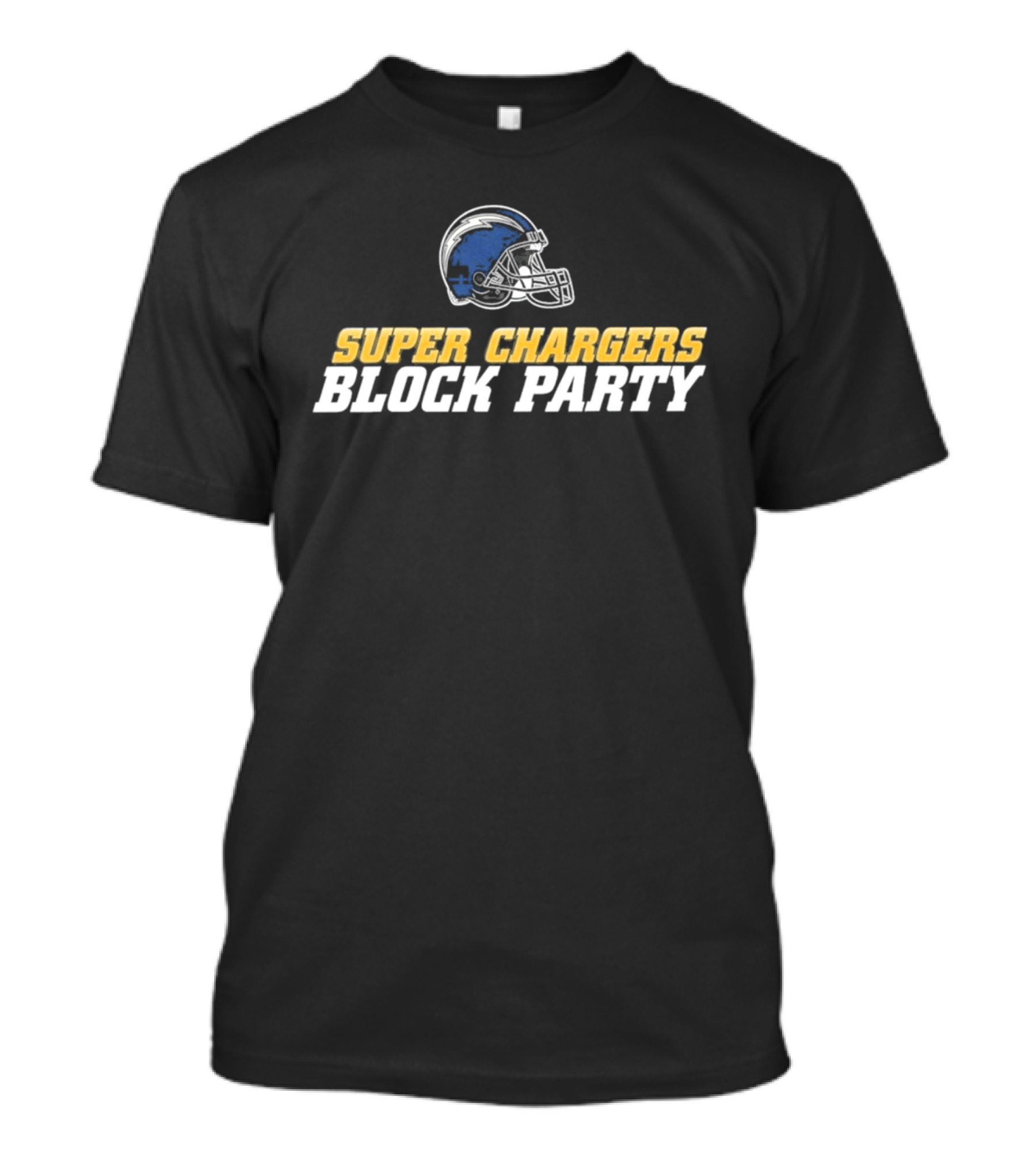 Super Chargers Block Party Football Helmet Event T-Shirt