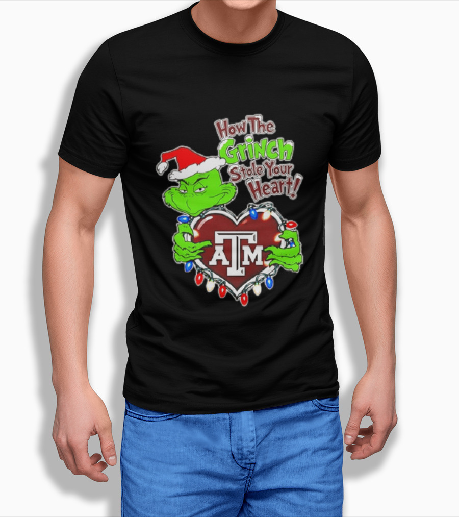 Texas A&M Aggies How The Grinch Stole Your Heart Christmas 2026 T-Shirt