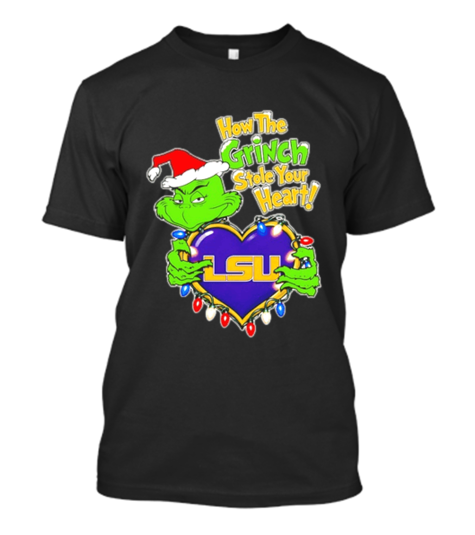 LSU Tigers How The Grinch Stole Your Heart Christmas 2026 T-Shirt