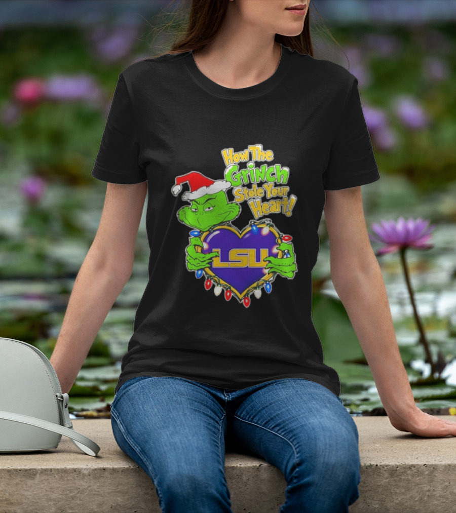 LSU Tigers How The Grinch Stole Your Heart Christmas 2026 T-Shirt