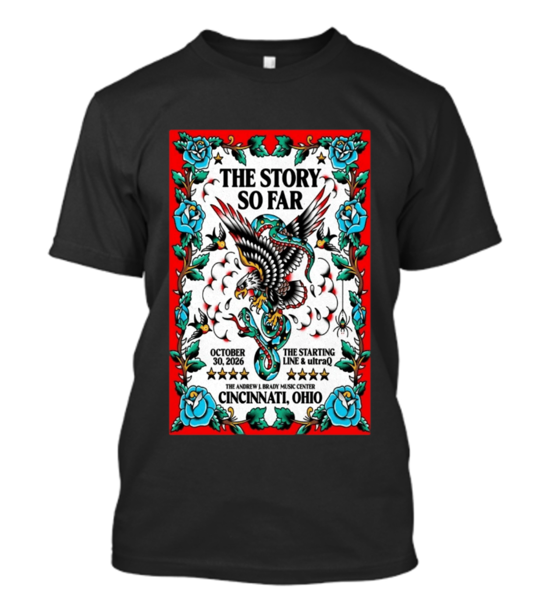 The Story So Far The Andrew J Brady Music Center Cincinnati October 30 2026 Concert Eagle Snake Roses T-Shirt