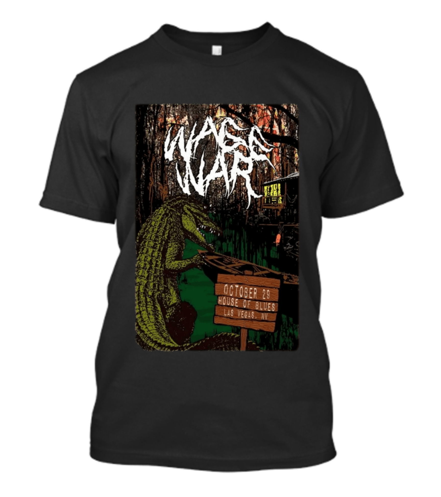 Wage War Concert House Of Blues Las Vegas October 29 2026 Alligator Swamp Scene T-Shirt