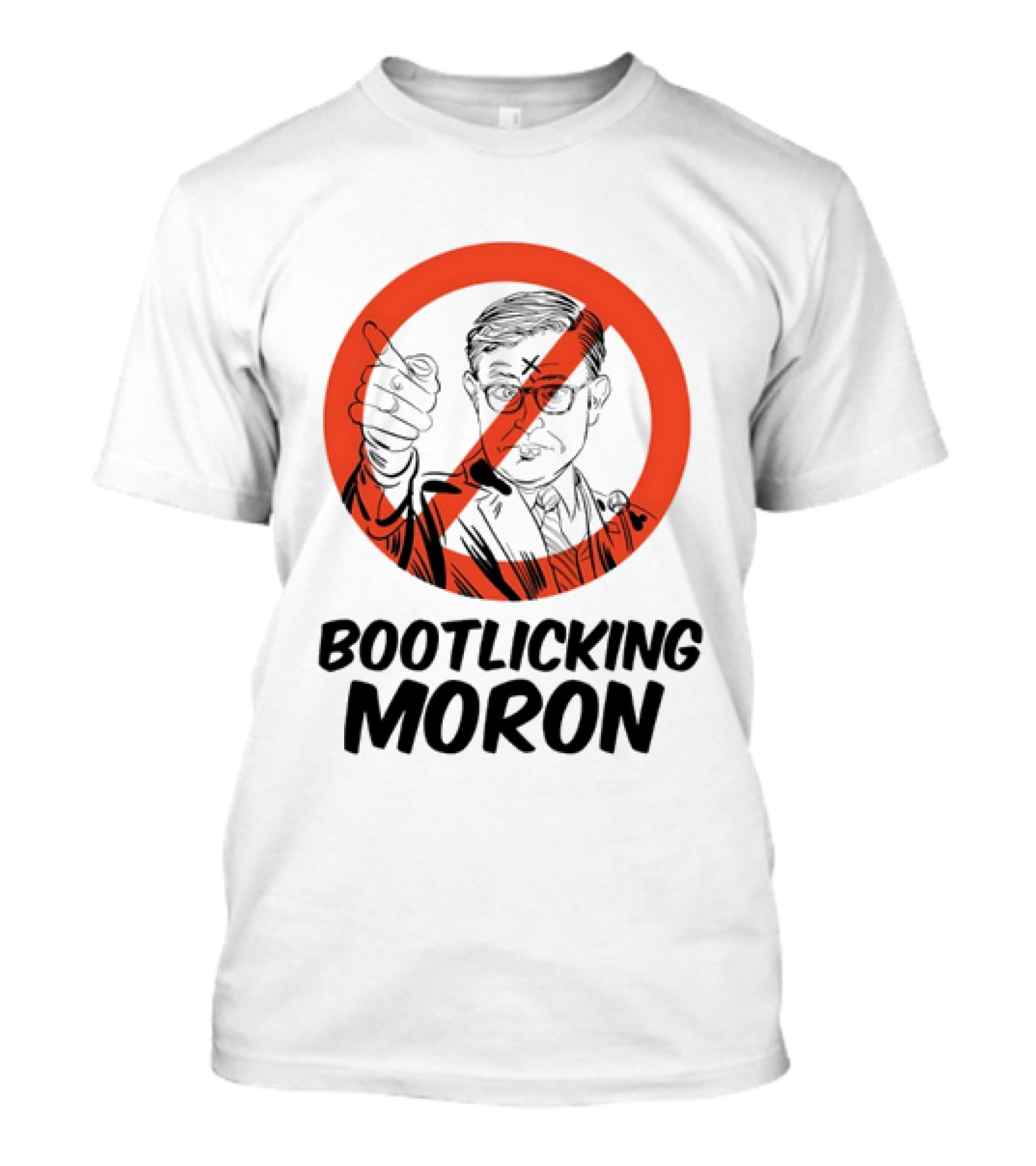 Mike Johnson Bootlicking Moron Red Circle Line T-Shirt