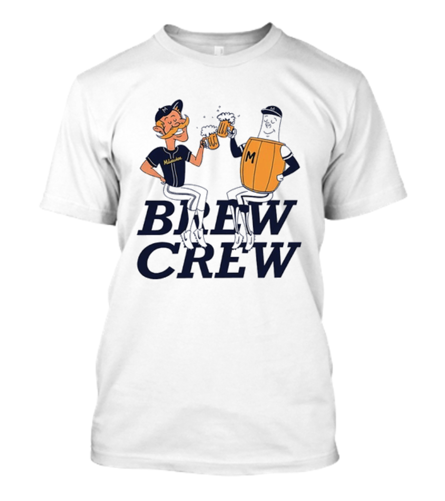 Milwaukee Brewers Brew Crew Cheers With Characters T-Shirt