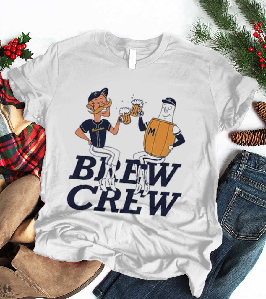Milwaukee Brewers Brew Crew Cheers With Characters T-Shirt