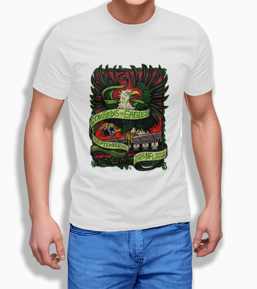 Cowboys Vs Eagles September 4th 2025 NFL Season Opener T-Shirt