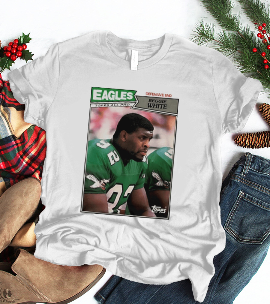 Reggie White 92 Philadelphia Eagles Topps All Pro Football T-Shirt
