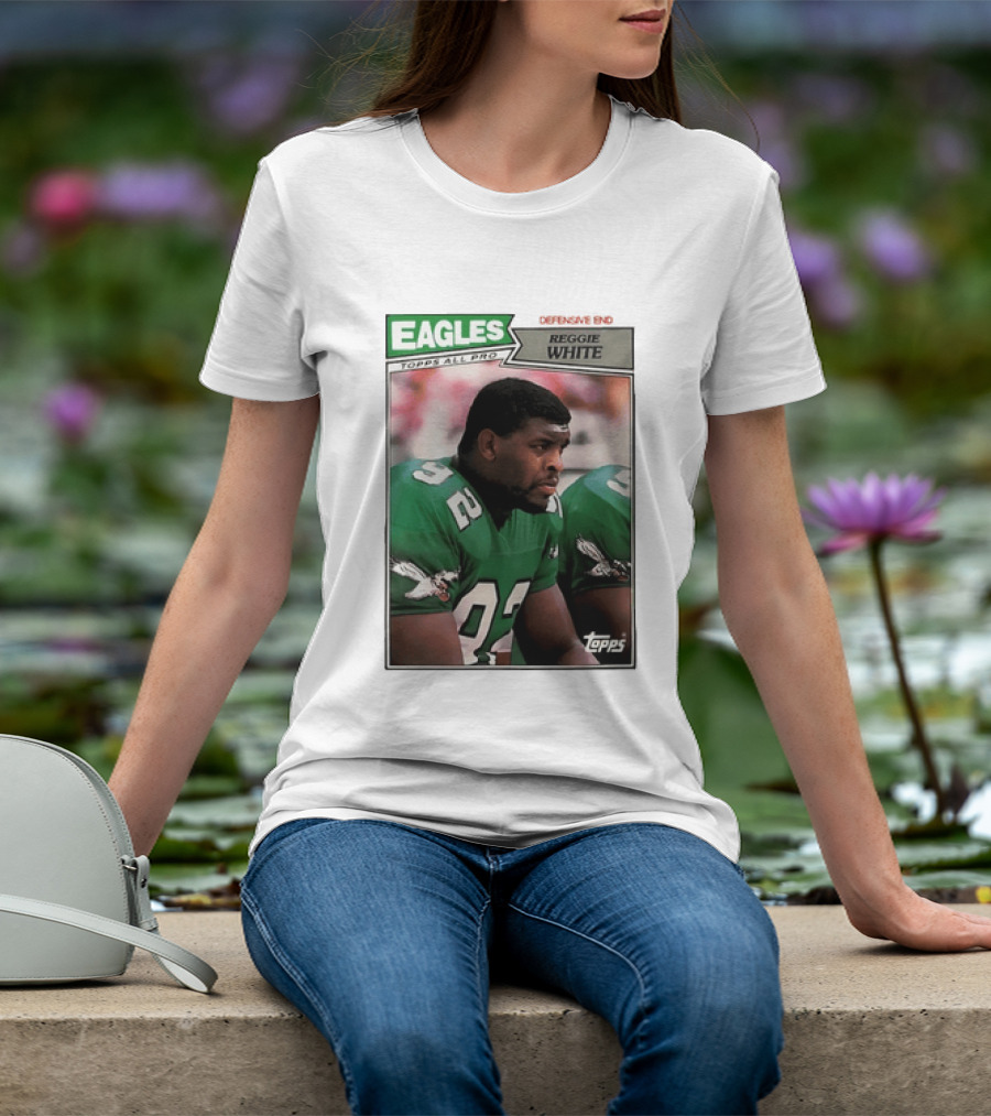 Reggie White 92 Philadelphia Eagles Topps All Pro Football T-Shirt