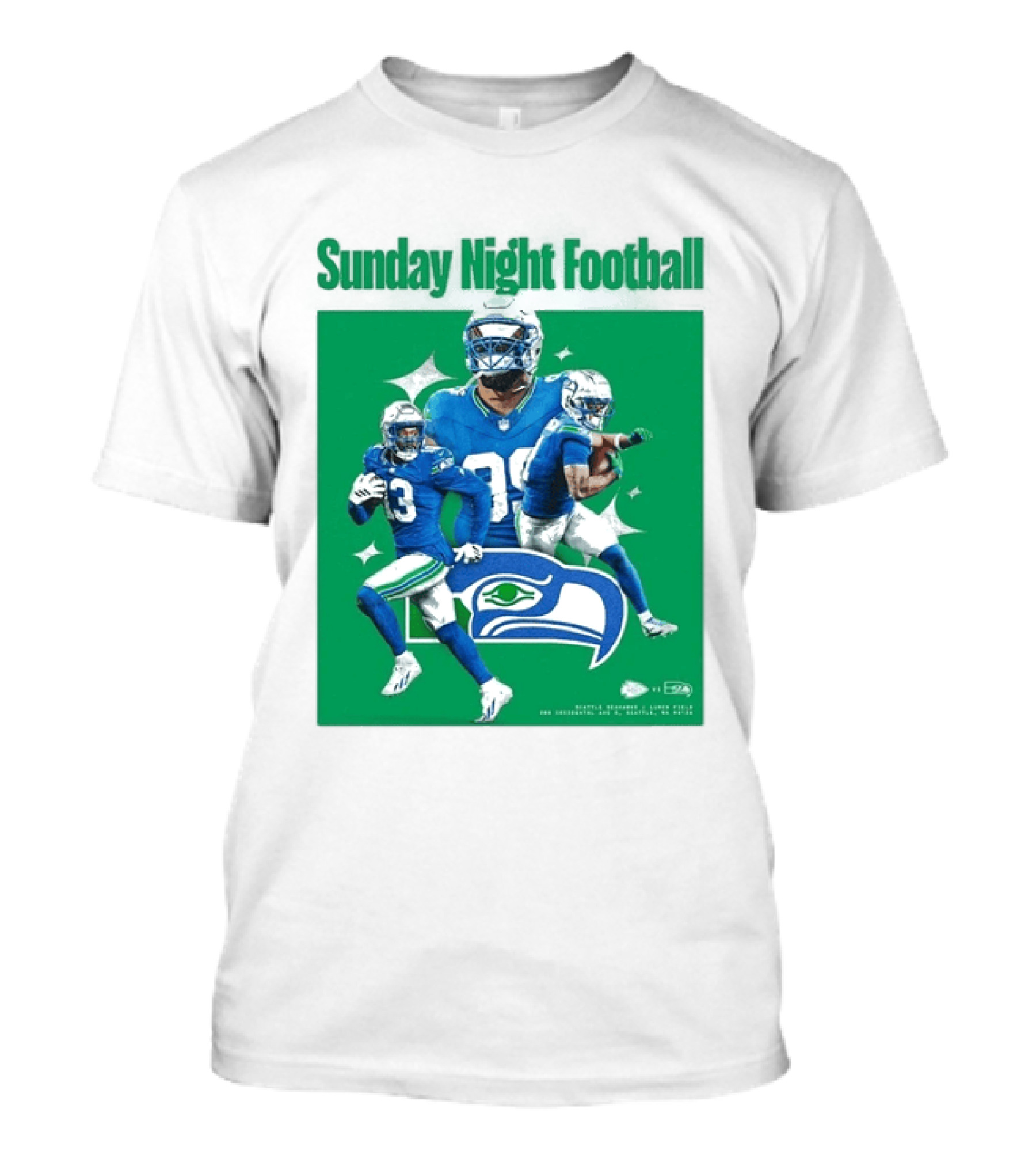 Sunday Night Football Seattle Seahawks 2026 NFL Matchup Vs Kansas City Chiefs T-Shirt