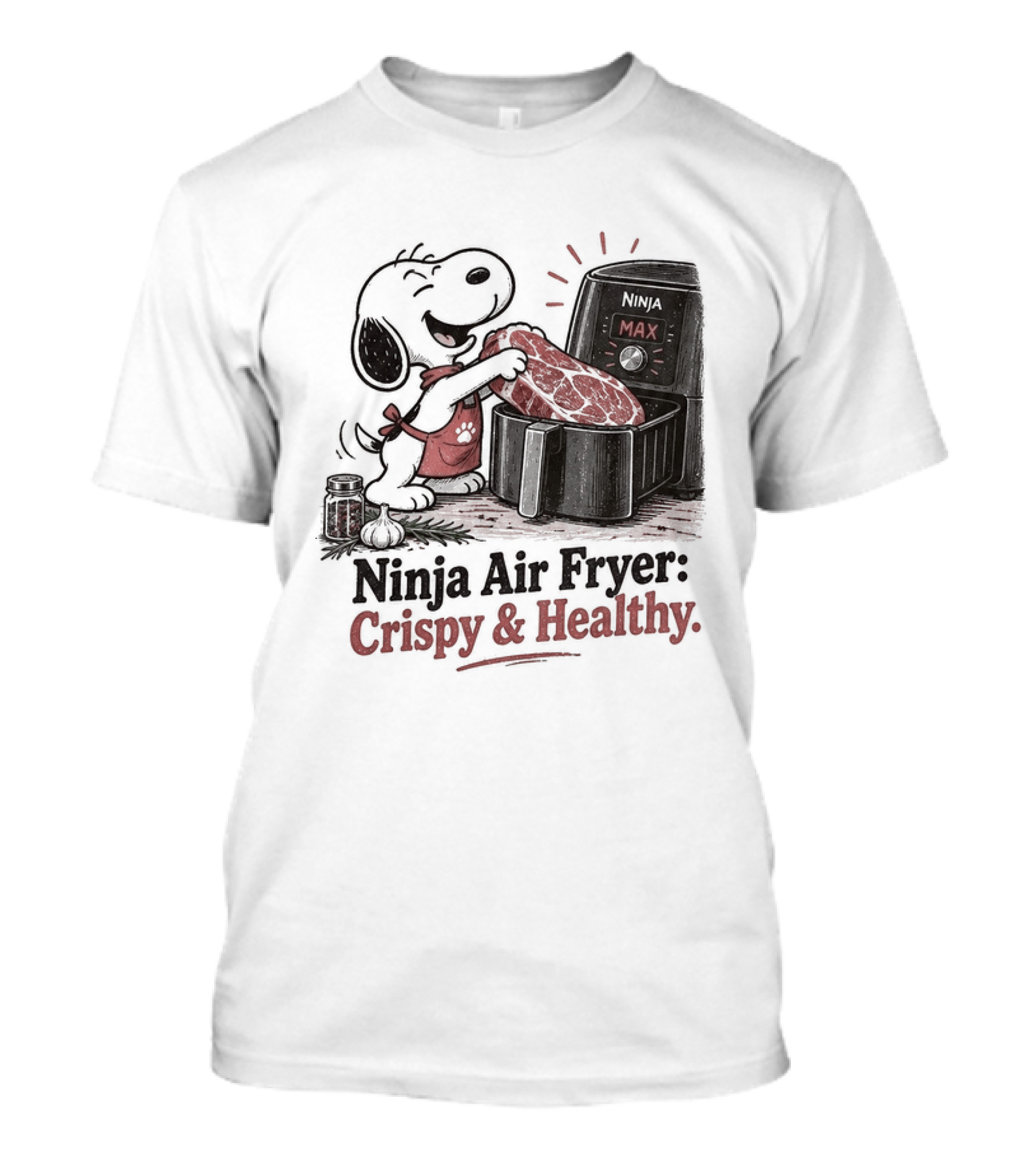 Snoopy Ninja Air Fryer Crispy And Healthy Fun T-Shirt