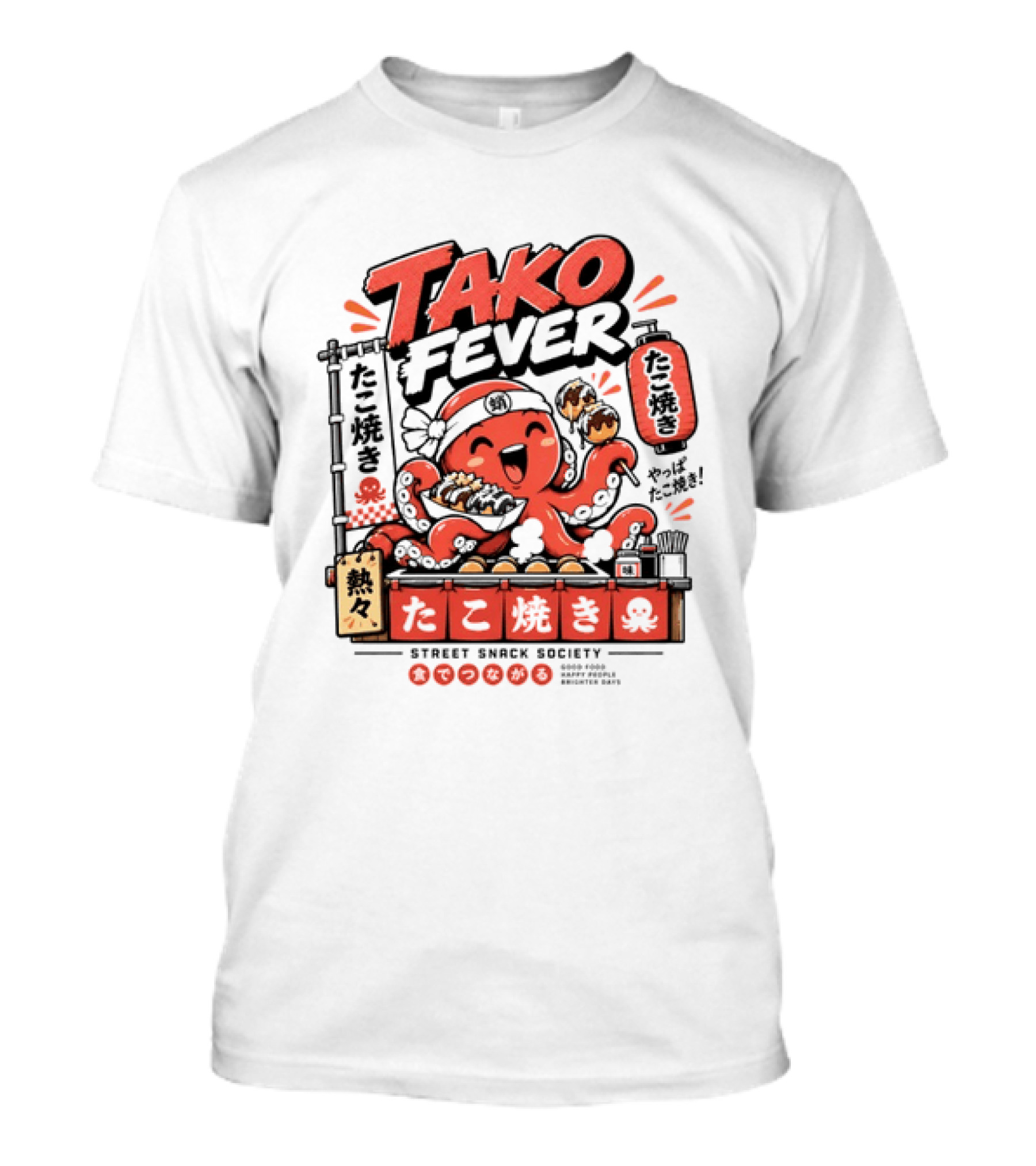 Tako Fever Takoyaki Octopus Street Snack Society T-Shirt