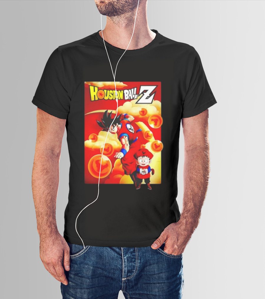 Houston Ball Z Dragon Ball Z Crossover NFL Houston Texans Collaboration T-Shirt