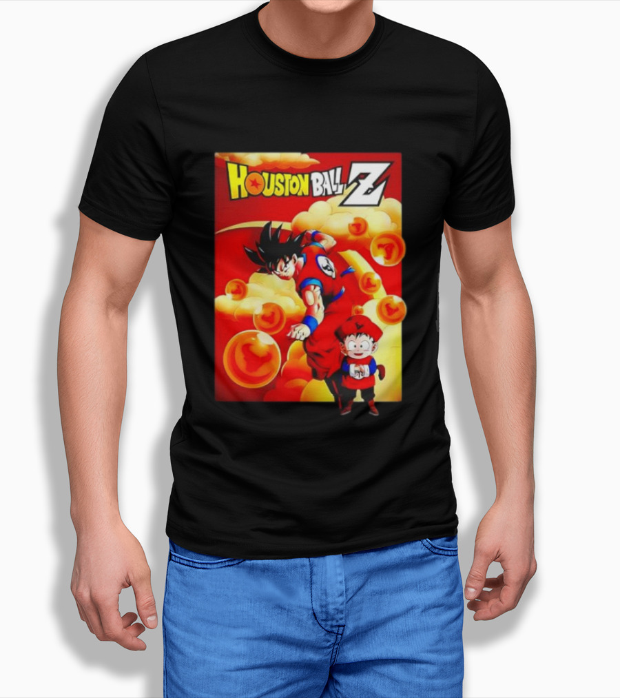 Houston Ball Z Dragon Ball Z Crossover NFL Houston Texans Collaboration T-Shirt
