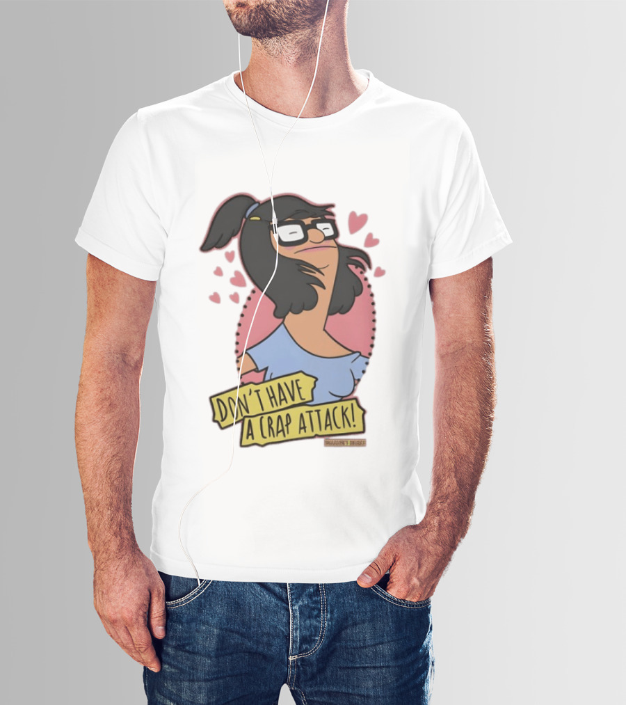 Bob's Burgers Don't Have A Crap Attack Character Graphic With Pink Hearts T-Shirt