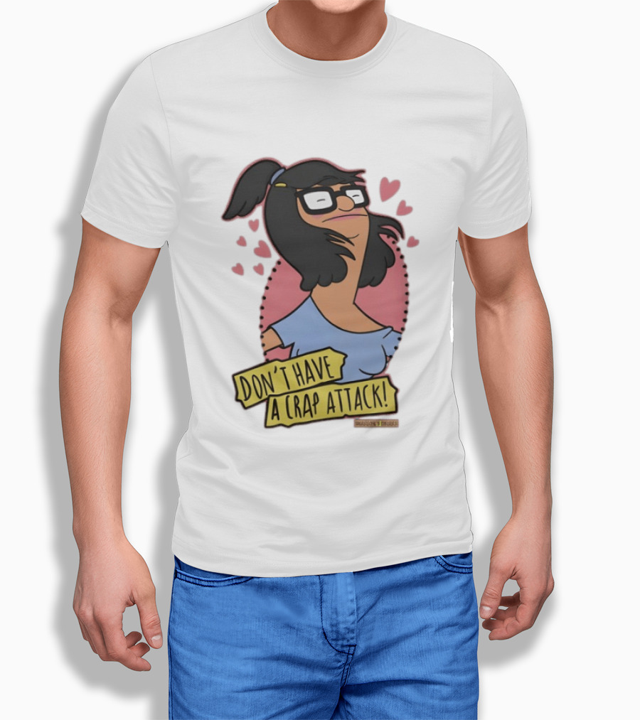 Bob's Burgers Don't Have A Crap Attack Character Graphic With Pink Hearts T-Shirt