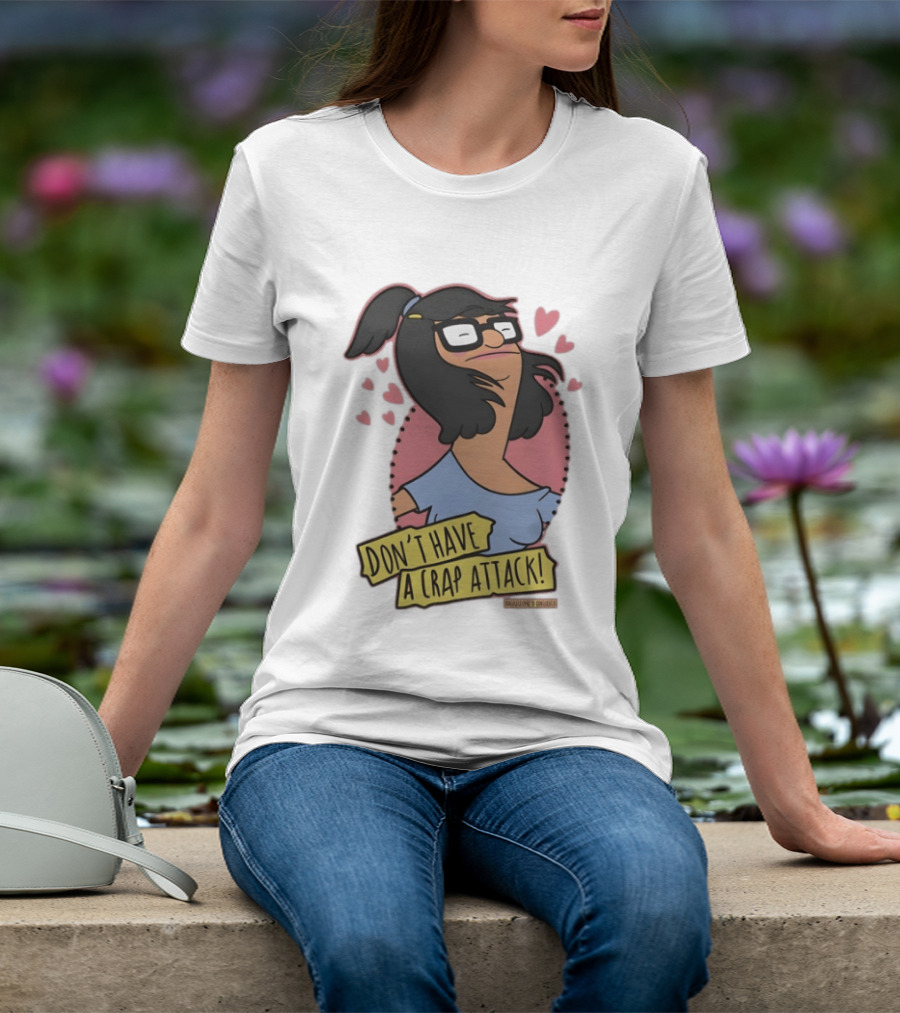 Bob's Burgers Don't Have A Crap Attack Character Graphic With Pink Hearts T-Shirt