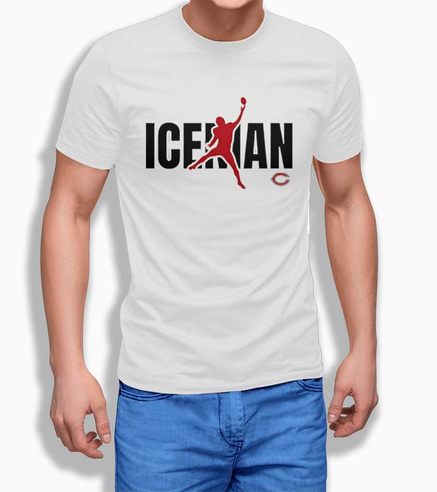 Chicago Bears Caleb Williams Iceman Jumpman C Logo Football T-Shirt