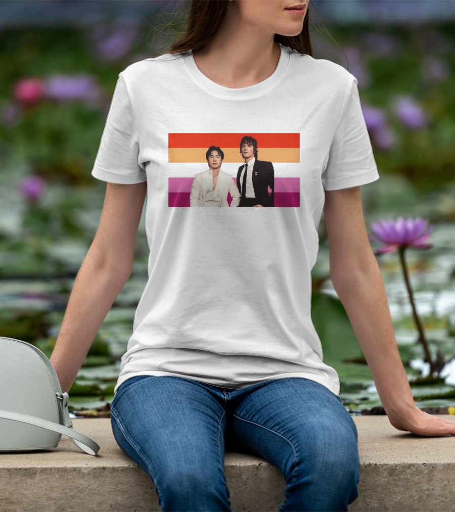 Hudson Williams Connor Storrie Lesbian Pride Flag Themes T-Shirt