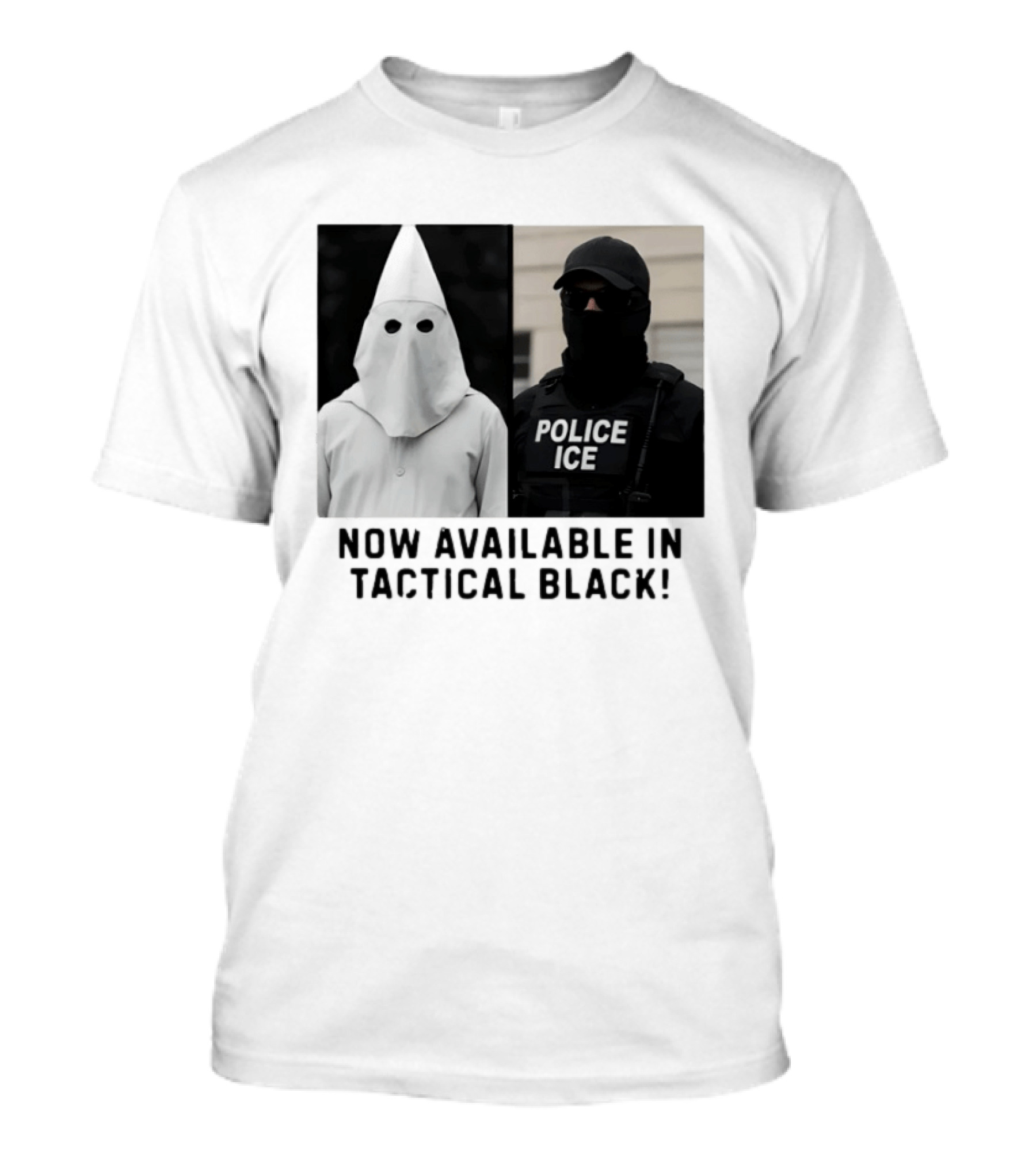 Now Available In Tactical Black Anti ICE Police ICE T-Shirt