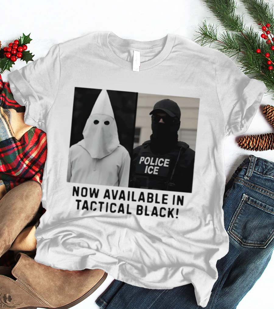 Now Available In Tactical Black Anti ICE Police ICE T-Shirt