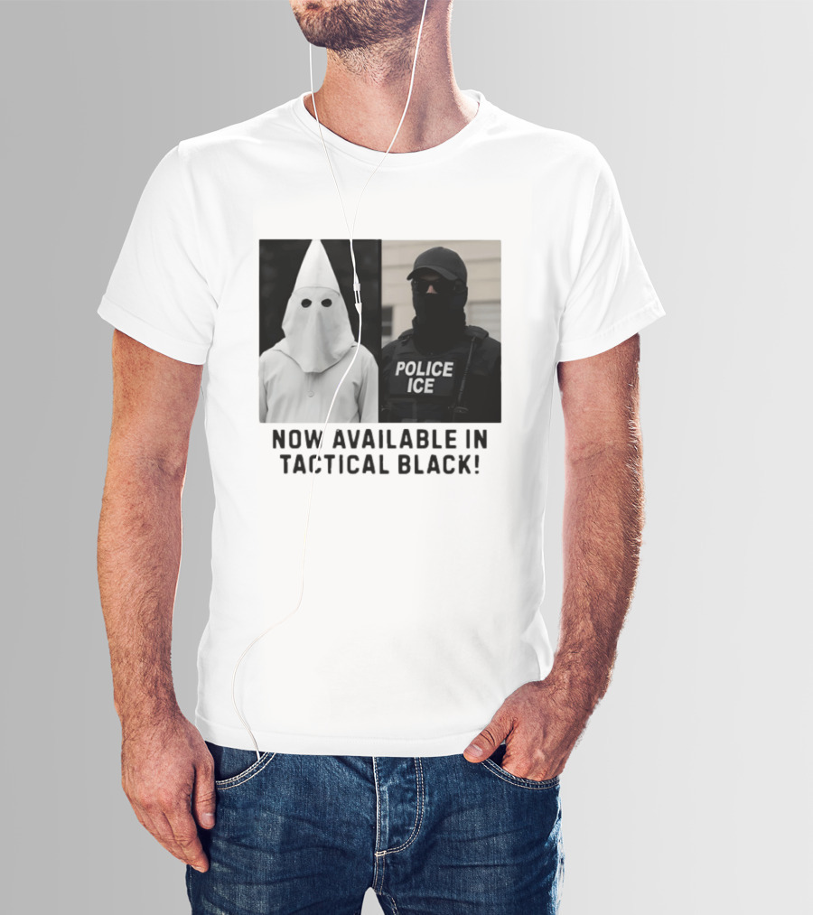 Now Available In Tactical Black Anti ICE Police ICE T-Shirt