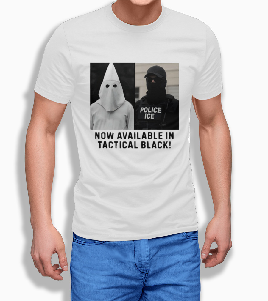 Now Available In Tactical Black Anti ICE Police ICE T-Shirt
