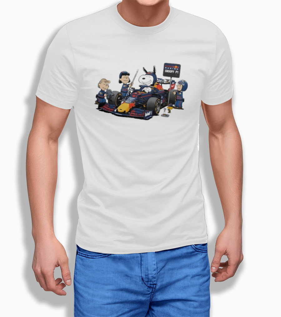 Red Bull Racing Snoopy P1 Peanuts Motorsport Pit Crew T-Shirt