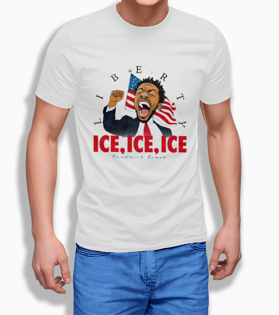 Liberty Ice Ice Ice Kendrick Lamar Flag Fist Raised T-Shirt