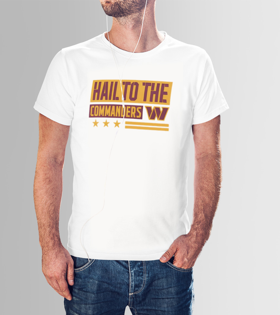 Washington Commanders Hail To The Commanders Fanatics Cream Team Archives T-Shirt