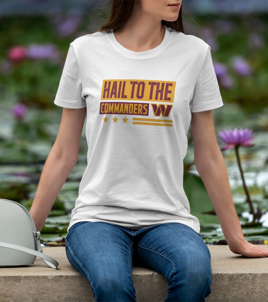 Washington Commanders Hail To The Commanders Fanatics Cream Team Archives T-Shirt